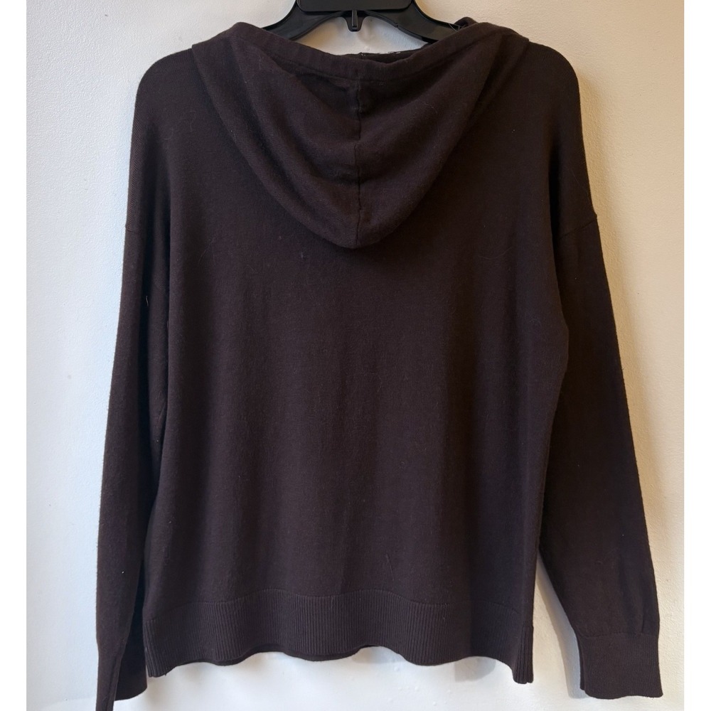 Members Mark Luxury Collection Cashmere Blend Hoodie Medium Brown Soft Classic - Picture 3 of 5